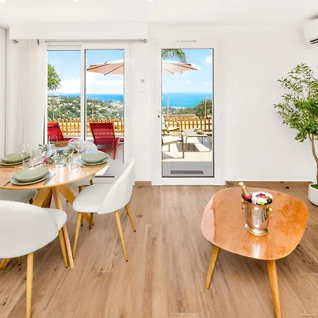 Madone - Somptueux 2 Pieces Refait A Neuf -menton -vue Mer- Parking Apartman *